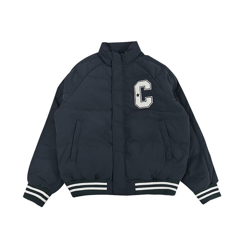 Converse Converse Down Jackets Unisex Black Stand Collar Moderate Other