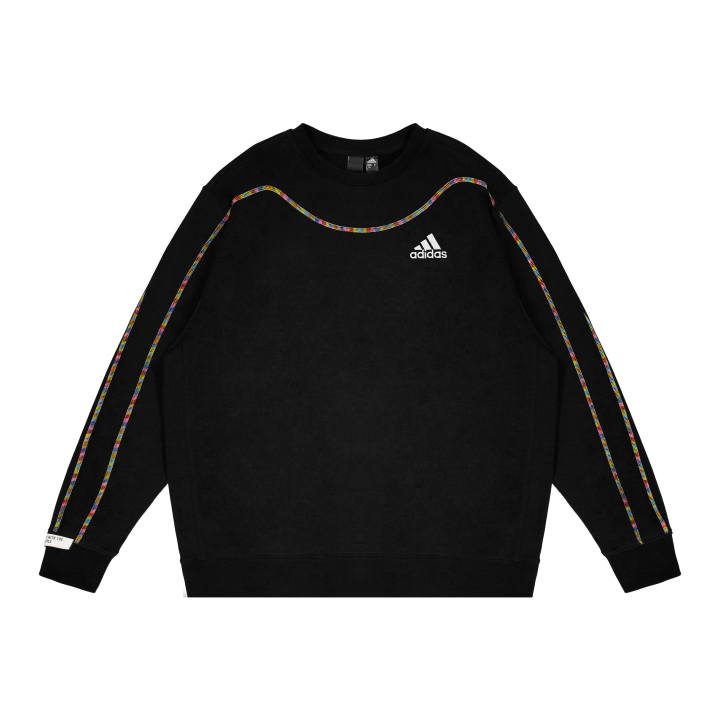 Adidas Adidas Sweatshirts Unisex Black Crew Neck Thickened Regular