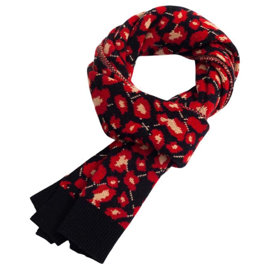 Hodo Red Bean Wool Knit Scarves Unisex
