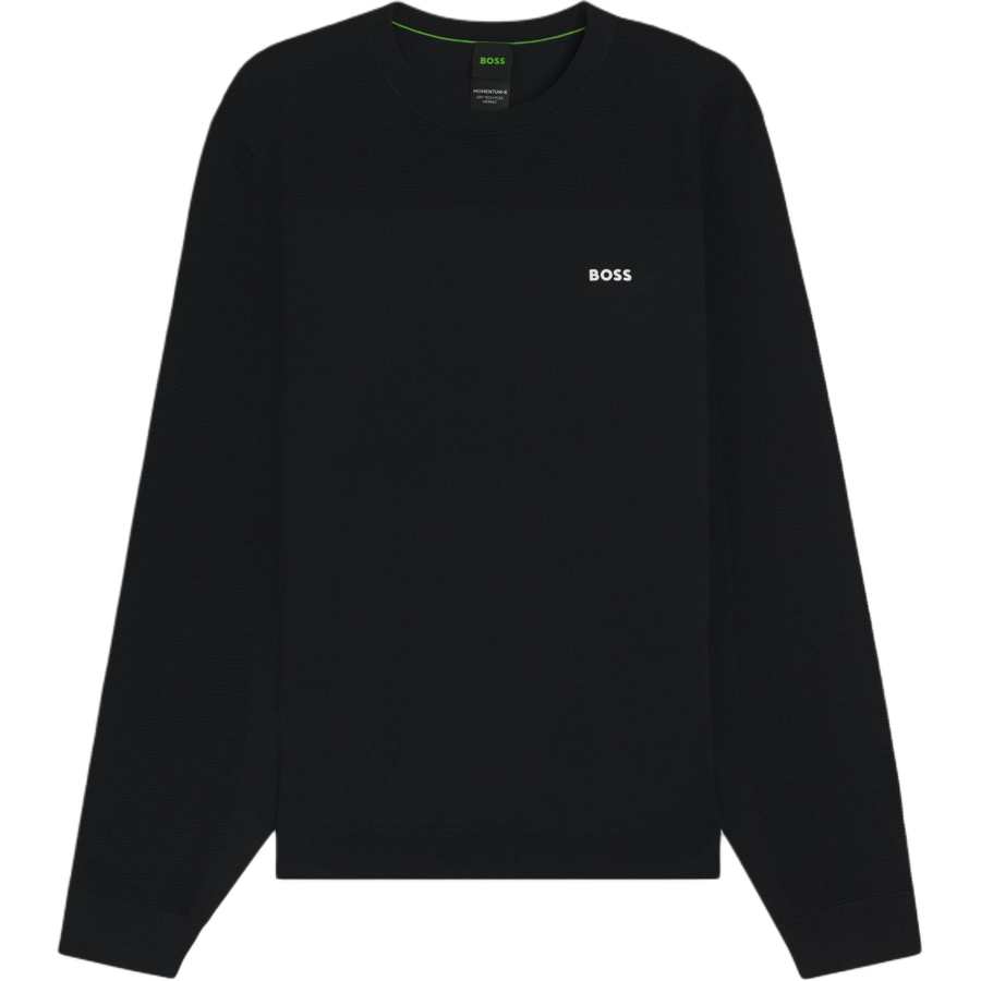 Hugo Boss logo-print textured sweater