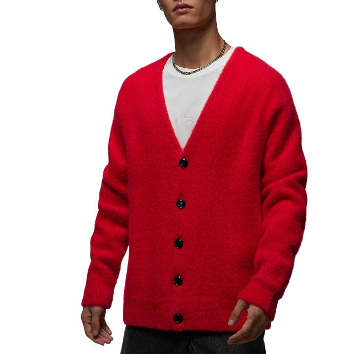 Jordan Jordan Tatum Knitwear Men's University Red V Neck Moderate