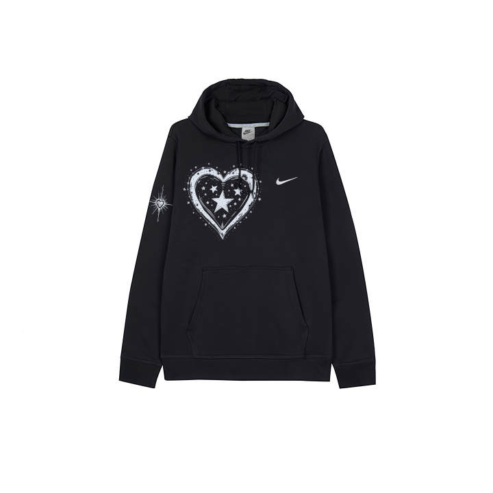 Nike Nike Club Sweatshirts Men's Black Hooded Thickened