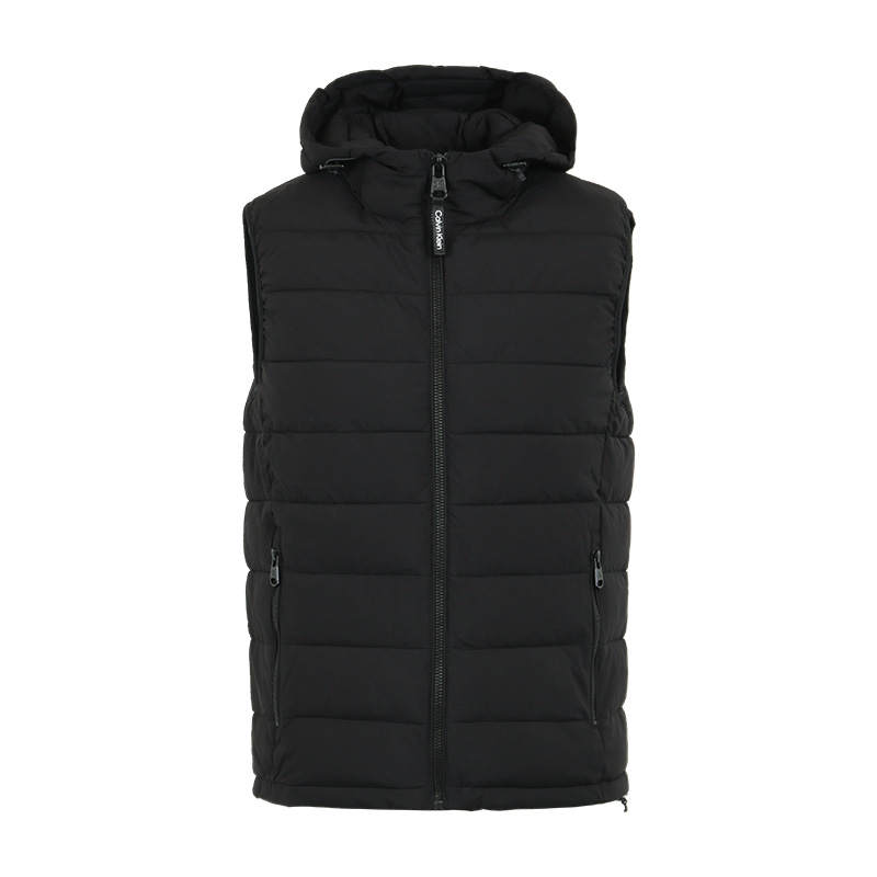 Calvin Klein Vests Men's Matte Black Hooded Non Detachable Moderate Other