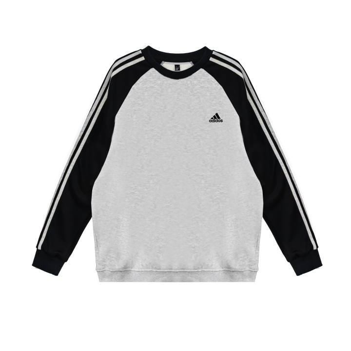 Adidas Adidas Sweatshirts Unisex Light Heather Gray Crew Neck Thickened Regular