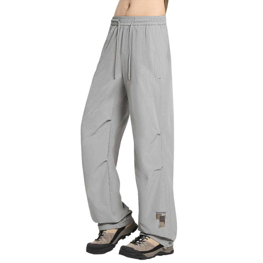 Tonlion Casual Pants Unisex Moderate Wide Leg Pants