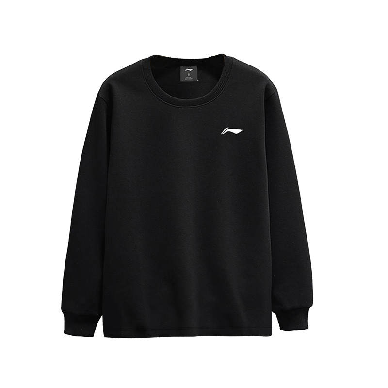 Li-Ning Li Ning T Shirts Men's Black Crew Neck Straight Fit
