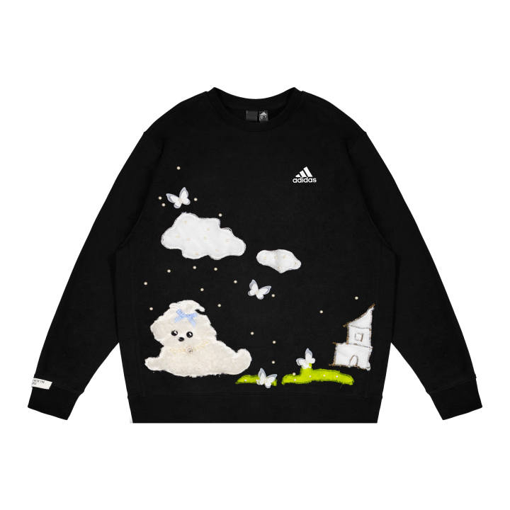 Adidas Adidas Sweatshirts Unisex Black Crew Neck Moderate Regular