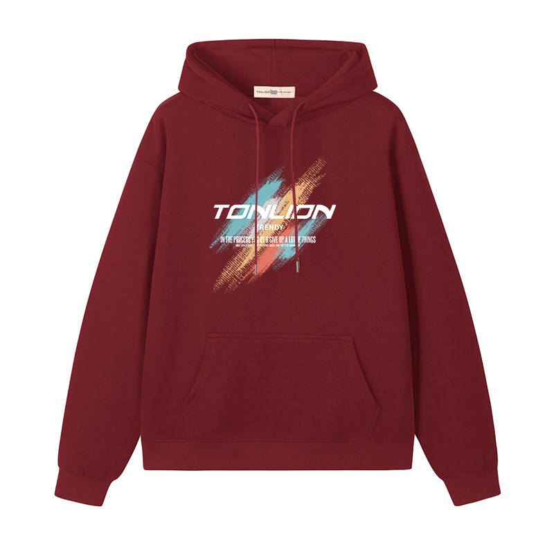 Tonlion Sweatshirts Unisex Hooded Moderate Heavyweight