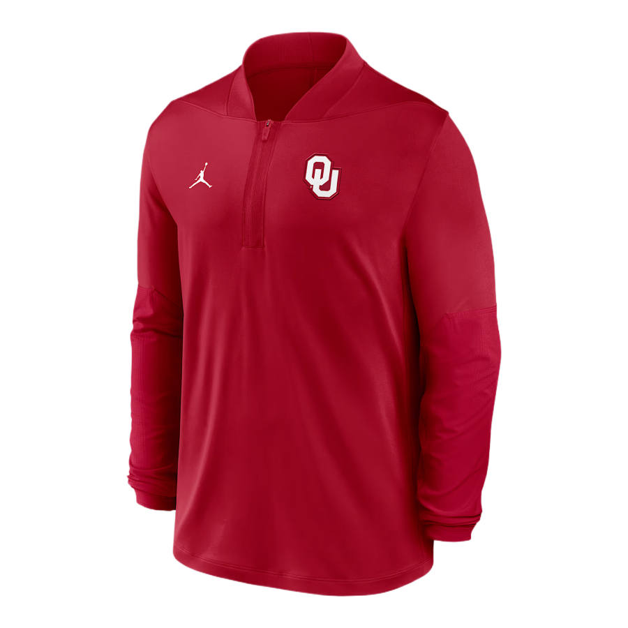 Jordan Jordan Oklahoma Men's Jordan Brand Dri-FIT College 1/2-Zip Top
