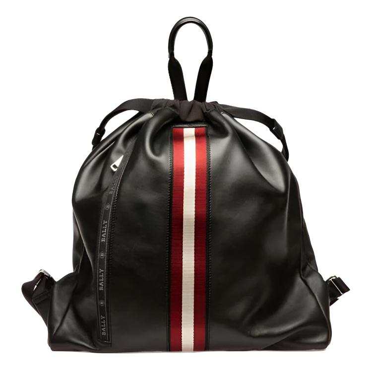 BALLY BALLY Cow Leather Backpack Men's Black