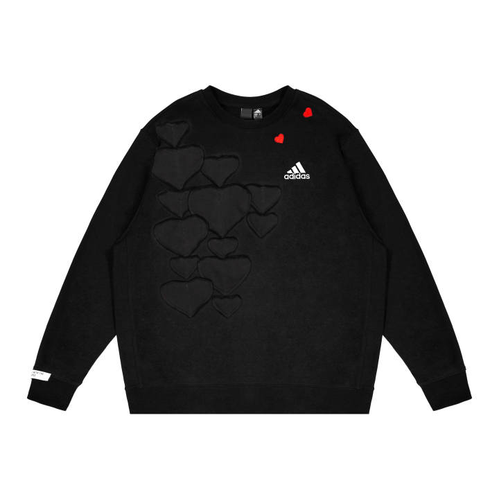 Adidas Adidas Sweatshirts Unisex Black Crew Neck Moderate Regular