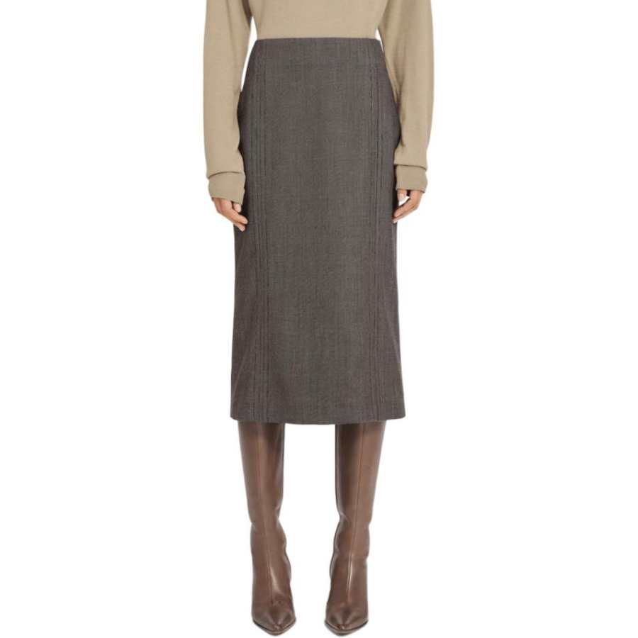 MM6 Maison Margiela rear-slit midi skirt