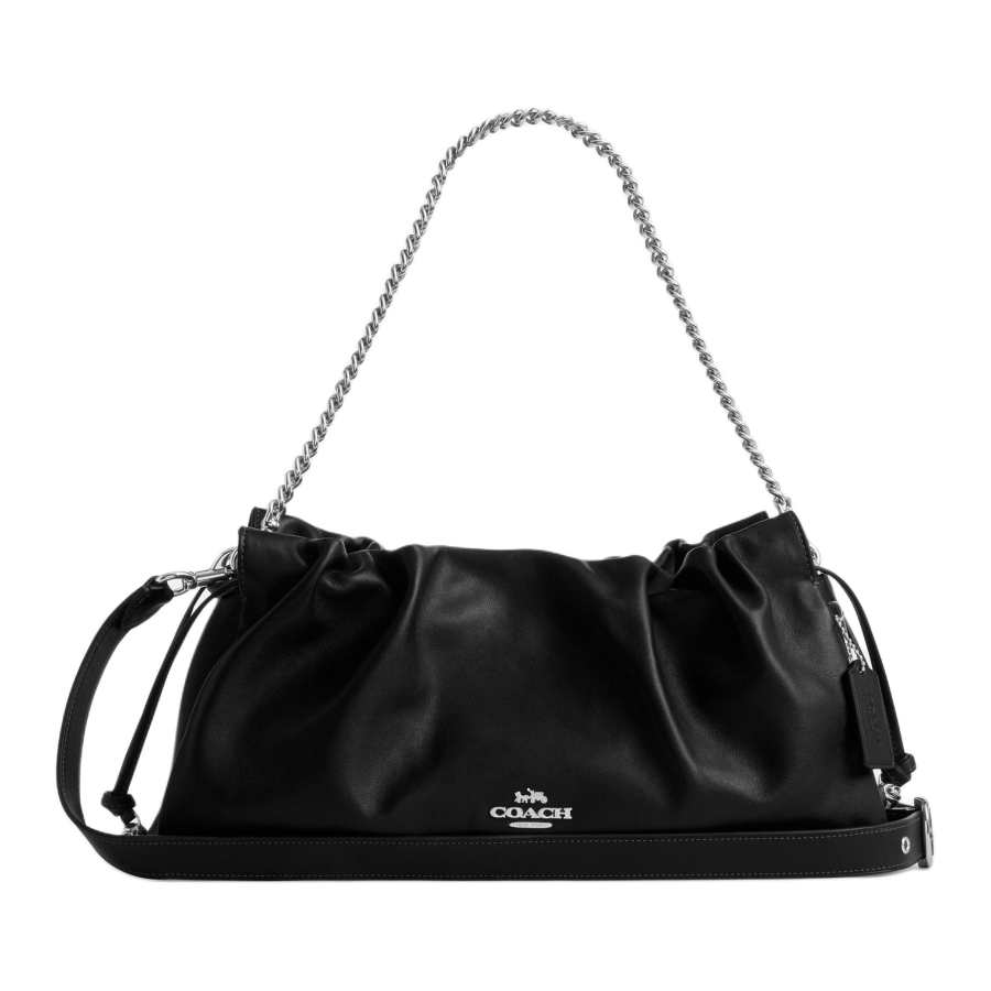 COACH Faye Cow Leather Handbag, Shoulder Bag Large Women's Black