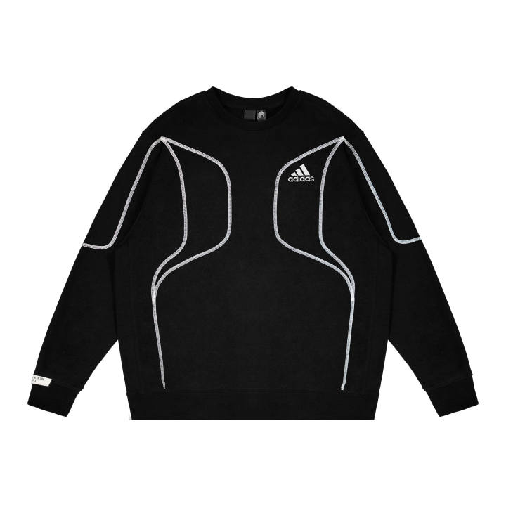 Adidas Adidas Sweatshirts Unisex Black Crew Neck Thickened Regular