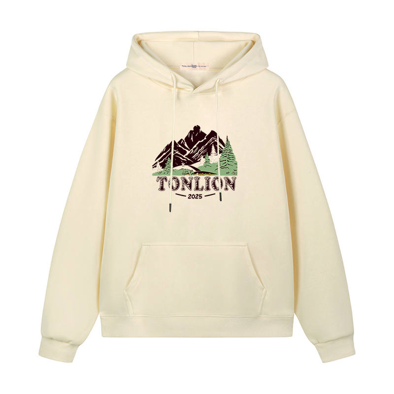 Tonlion Sweatshirts Unisex Hooded Moderate Heavyweight