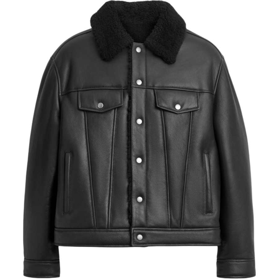 COACH COACH FW25 Leather Jacket Fitted Men's