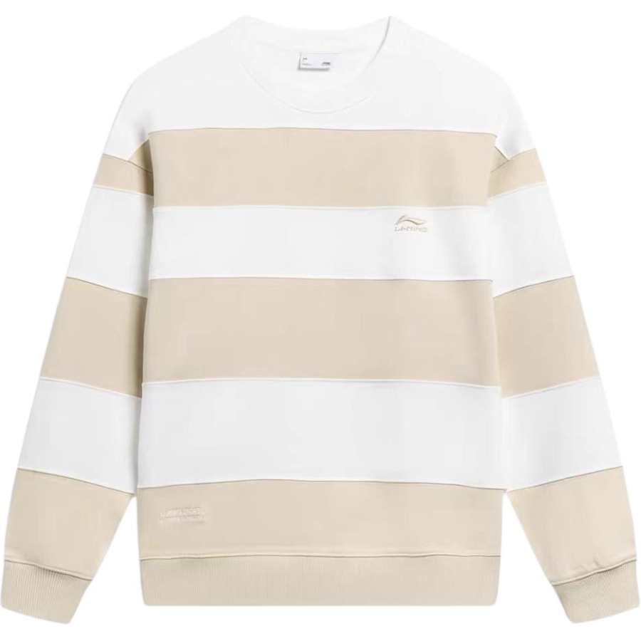 Li-Ning Li Ning Sweatshirts Men's Apricot Crew Neck Moderate Regular