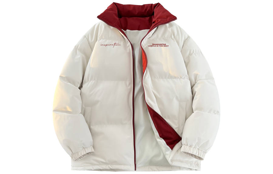 WARRIOR WARRIOR Puffer Jackets Unisex Stand Collar Thickened Padded Puffer Jacket
