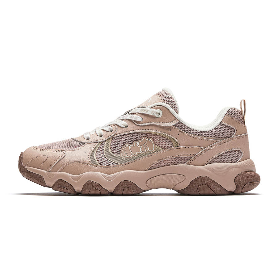 Anta Abrasion Resistant Slip Resistant Casual Shoes Women's Khaki Gray