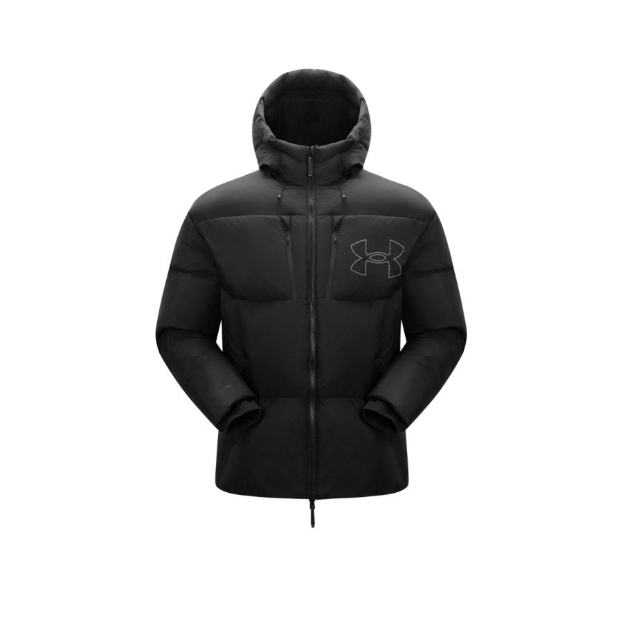 Under Armour Under Armour Down Jackets Men's Twilight Black Hooded Thickened Puffer Jacket