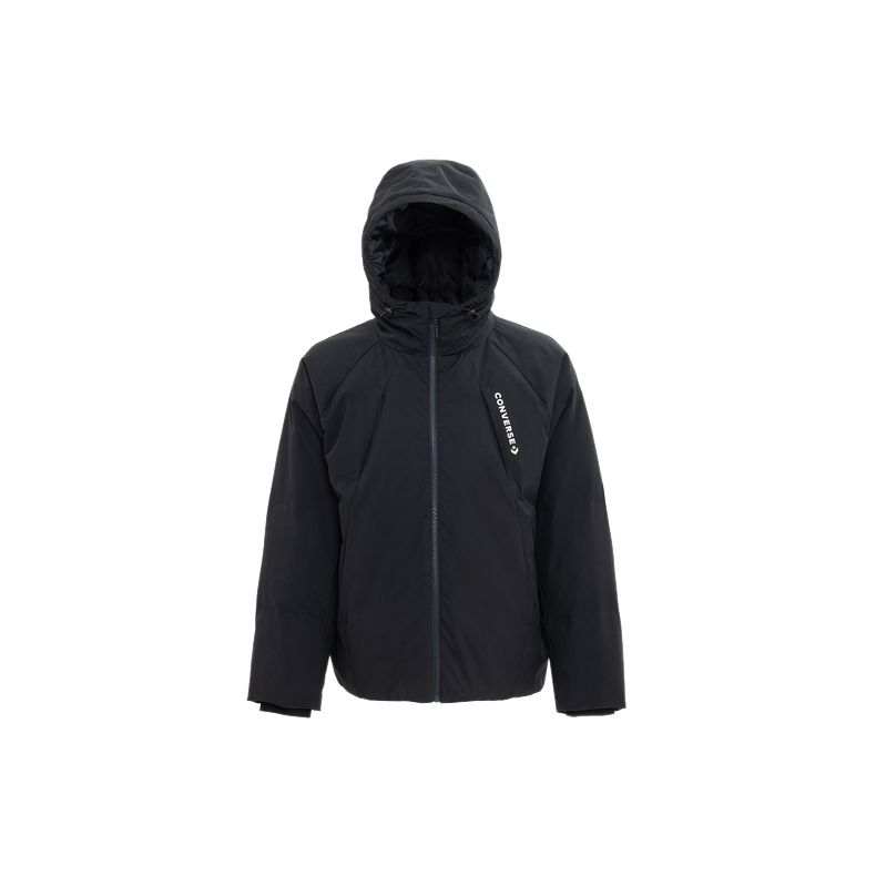Converse Converse Down Jackets Men's Dark Blue Hooded Moderate Puffer Jacket
