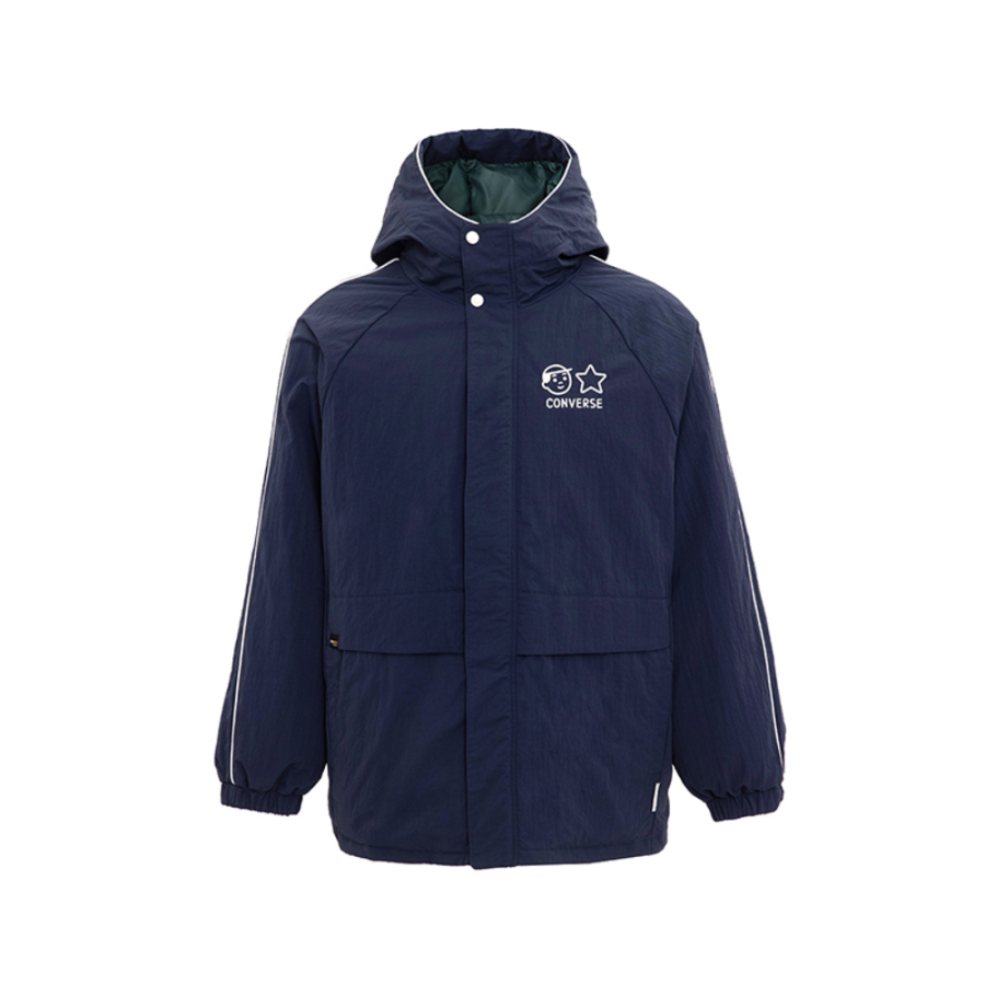 Converse Converse Down Jackets Men's Blue Hooded Moderate