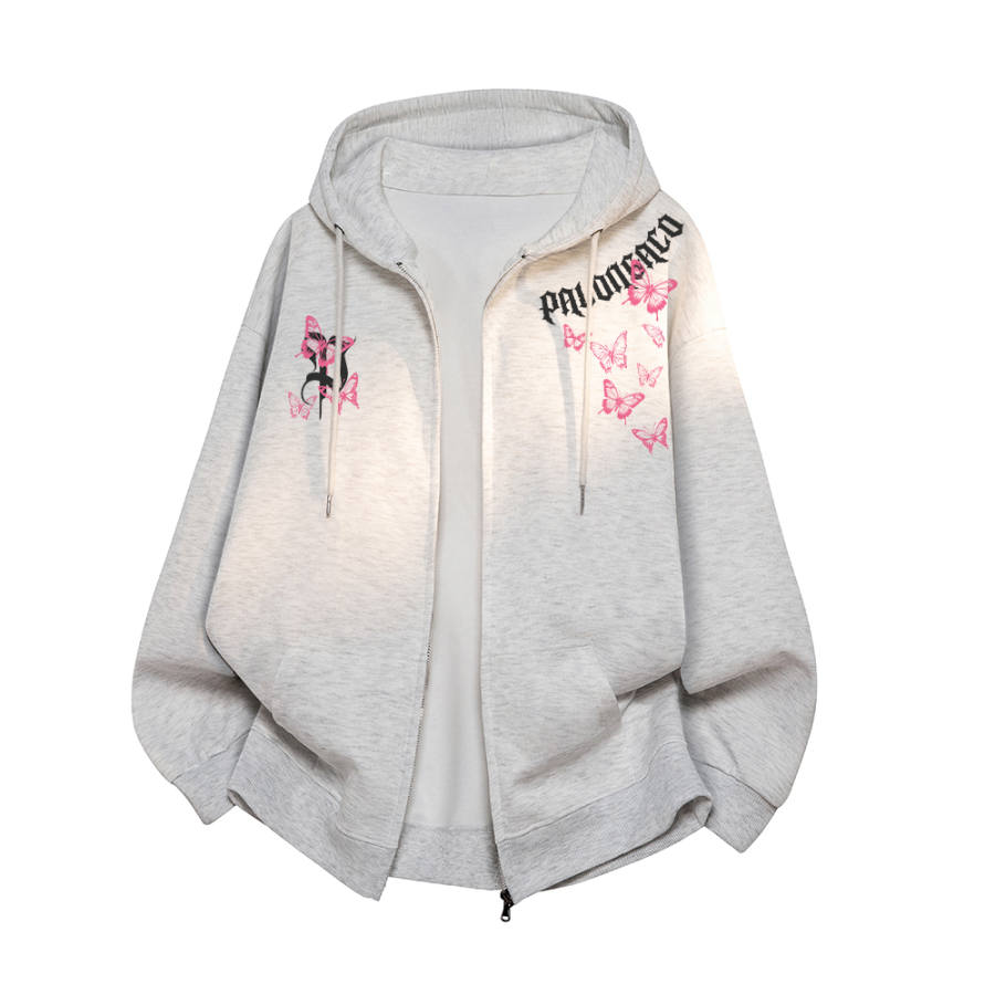 PAL ONGACO Sweatshirts Unisex Hooded Moderate Cardigan