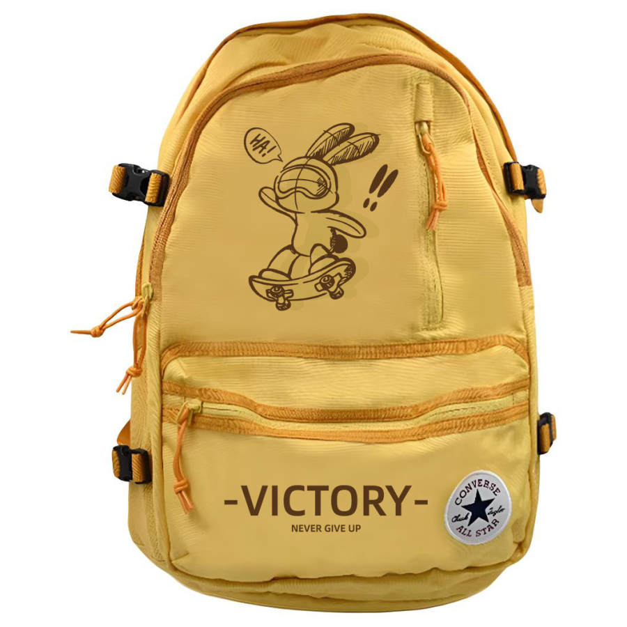 Converse Converse Polyester Patterned Print Backpack Unisex Yellow