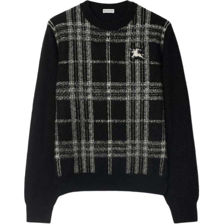 Burberry Sweaters Men's Black Crew Neck Moderate Other
