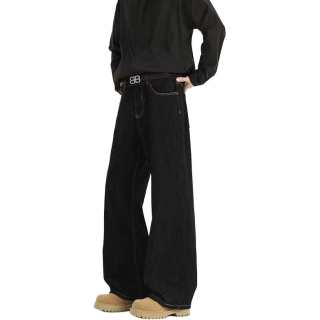 A.B.X Jeans Unisex Moderate Wide Leg Pants