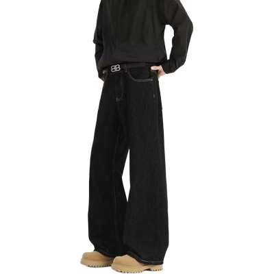 A.B.X Jeans Unisex Moderate Wide Leg Pants