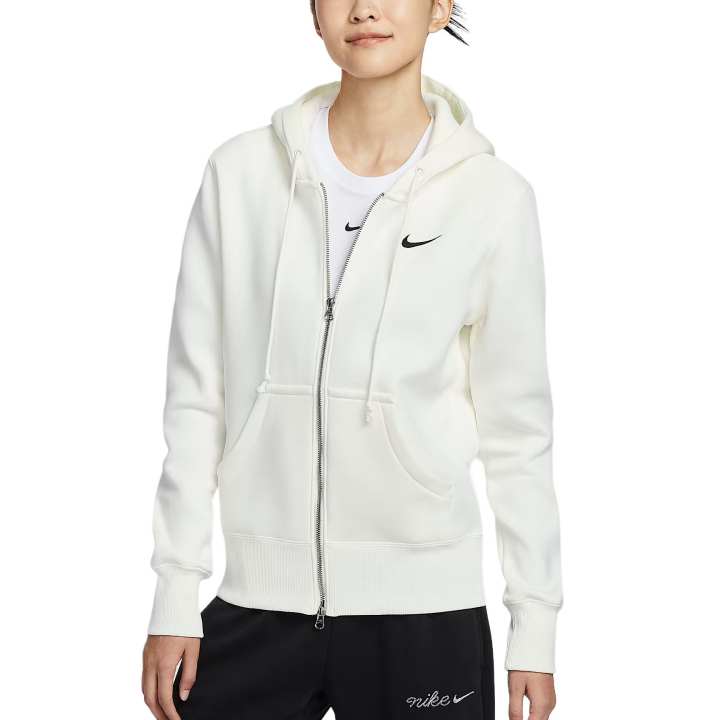 Nike Nike Sportswear Phoenix Fleece Solid Color Hooded Zippered Fleece Lined Long Sleeved Jacket Women's