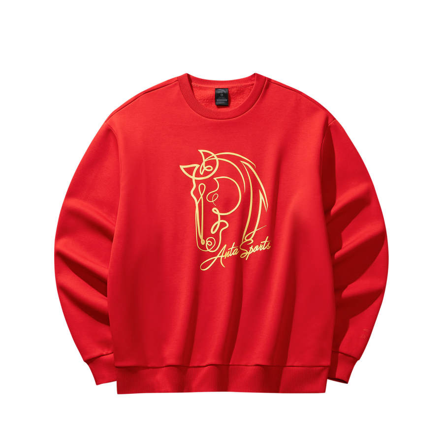 Anta Good Things Will Happen Sweatshirt Men's Rich Red