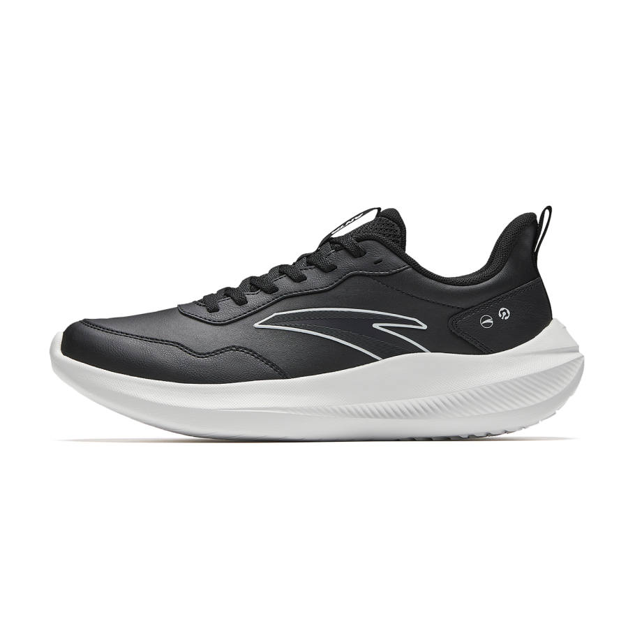 Anta Sky Cushioning Slip Resistant Breathable Lightweight Low top City Commuting Running Shoes Men's Black White