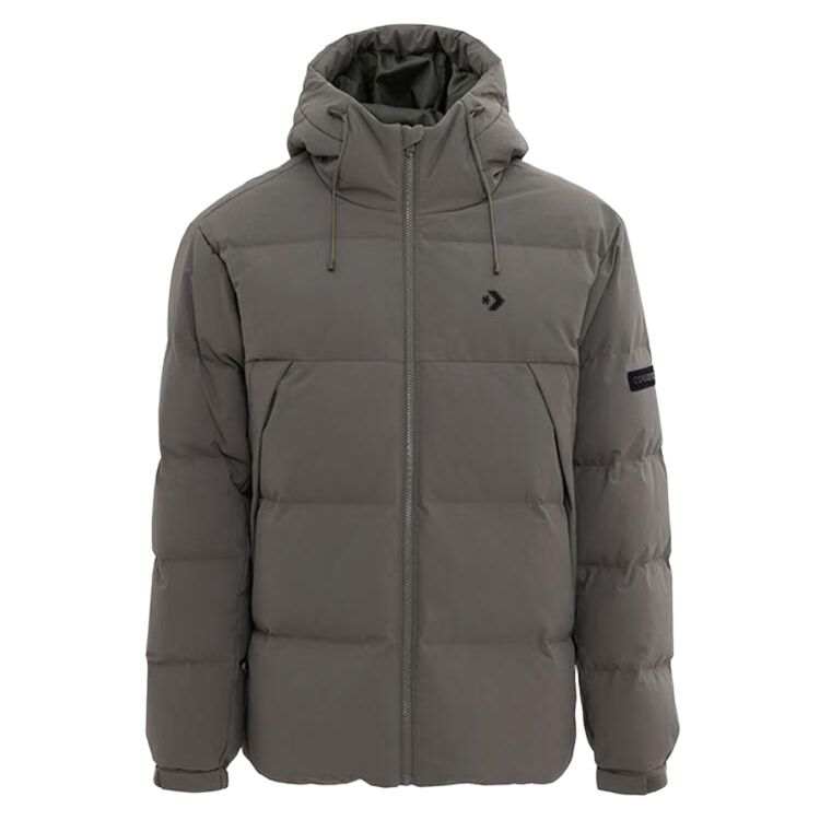 Converse Converse Down Jackets Men's Gray Hooded Moderate