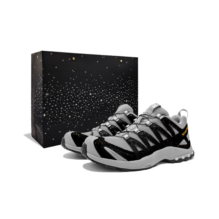 SALOMON XA PRO 3D Running Shoes Unisex Low Top Black/White/Gold