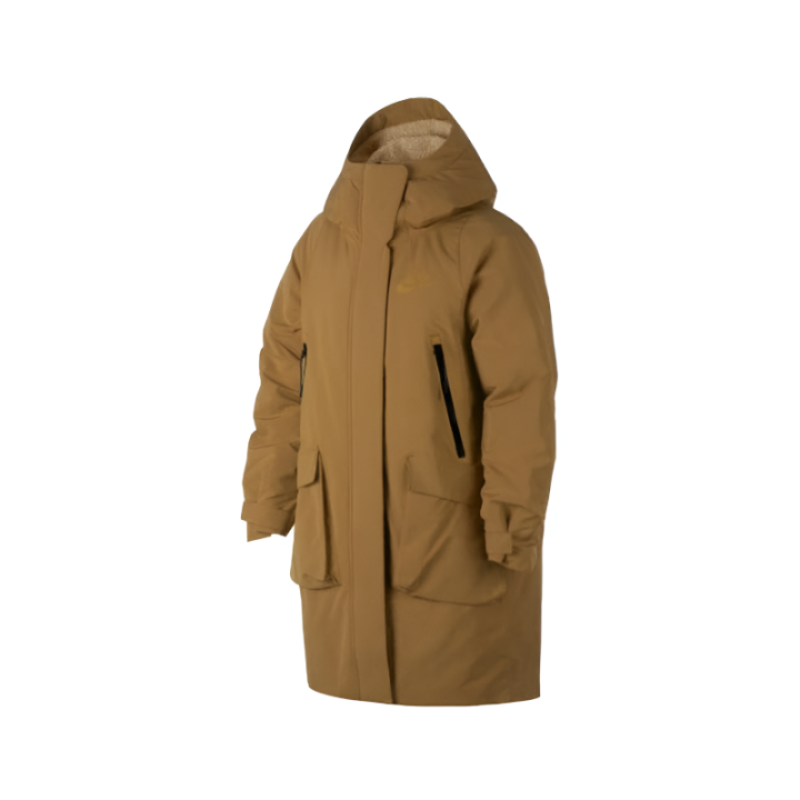 Nike Nike Down Jackets Women's Brown Hooded Moderate