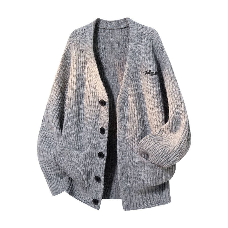 PAL ONGACO Knitwear Unisex V Neck Moderate Cardigan