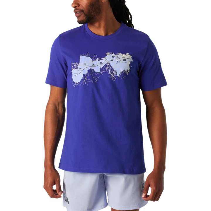 Adidas Adidas Boston Marathon 2025 Map T Shirt Men's