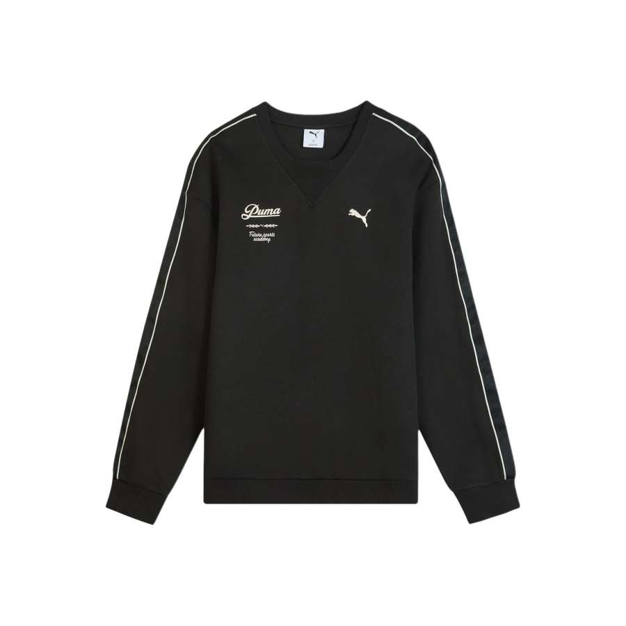PUMA RETRO Sweatshirts Men's Black 01 Crew Neck Moderate Regular