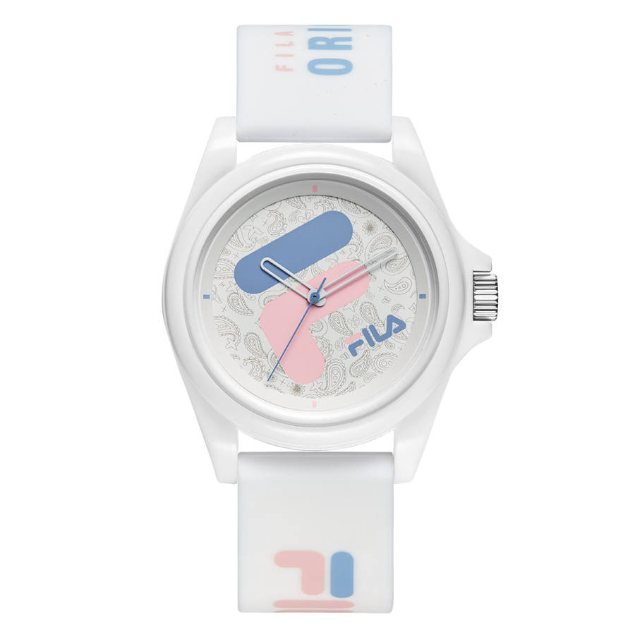 FILA 6113 Wrist Watches Quartz Movement Silicone Strap White Dial Unisex