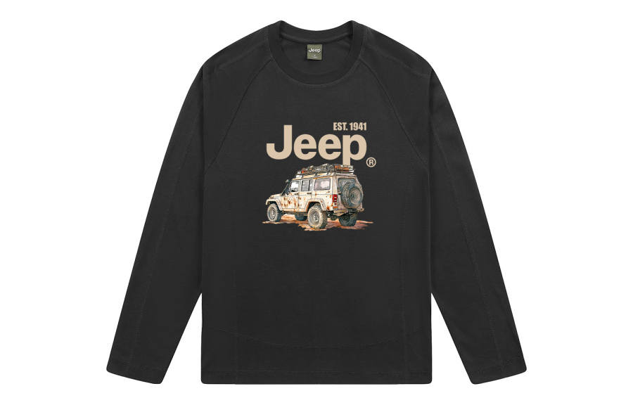 Jeep T Shirts Unisex Crew Neck Moderate Heavyweight