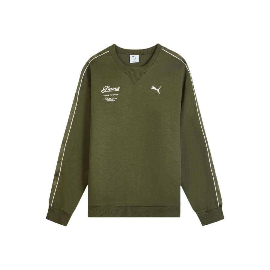 PUMA RETRO Sweatshirts Men's Olive Green 81 Crew Neck Moderate