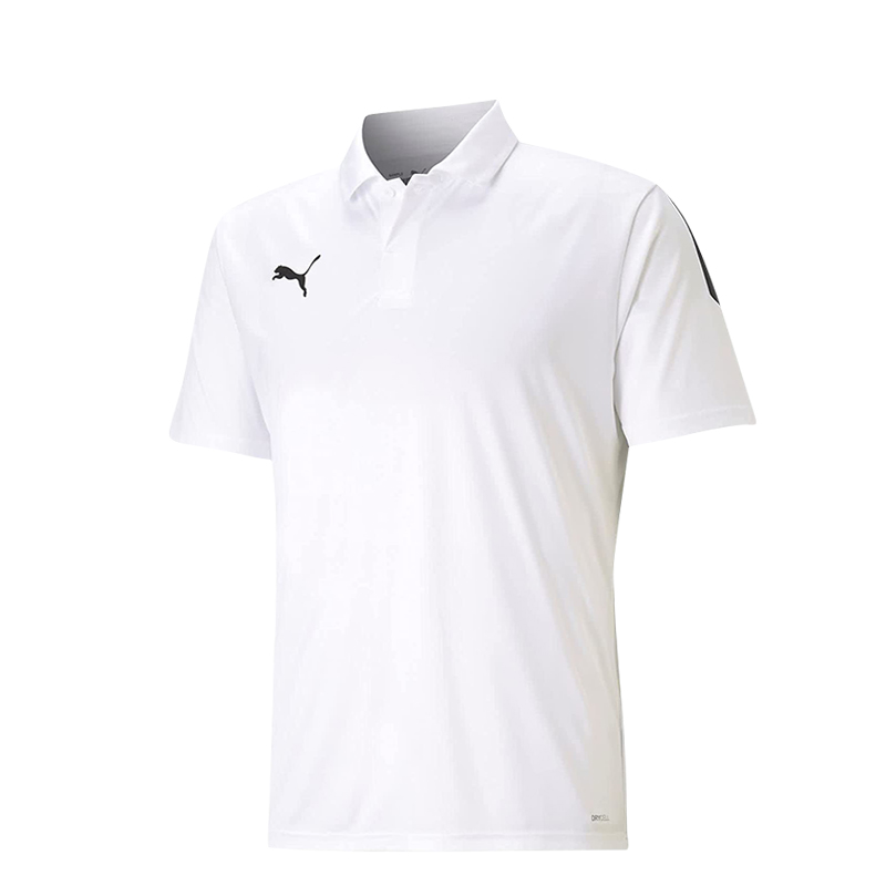 PUMA Polo Shirts Men's White Polo Collar Moderate Straight Fit