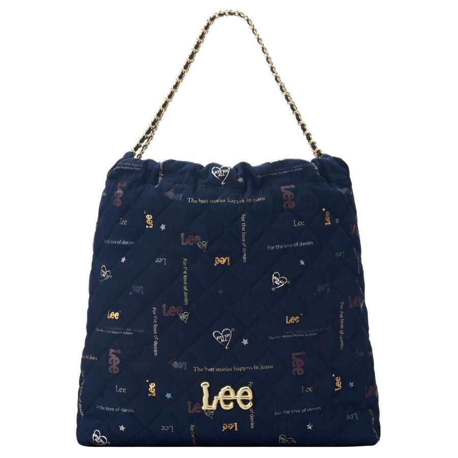 Lee Lee PU, Textile Mixture One Shoulder Handbag Regular Women's Blue Black