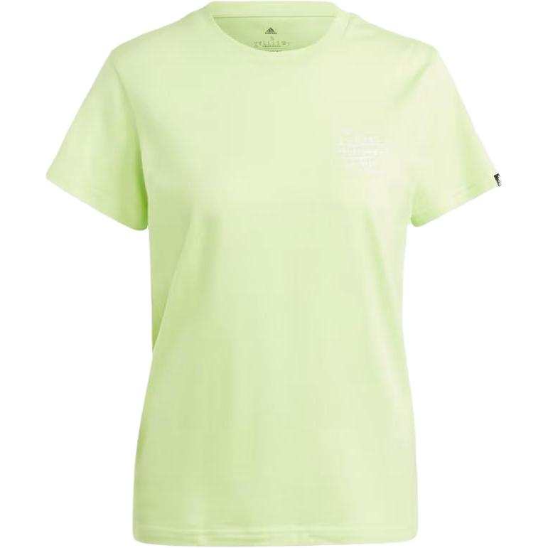 Adidas Adidas T Shirts Women's Green Crew Neck Moderate Straight Fit