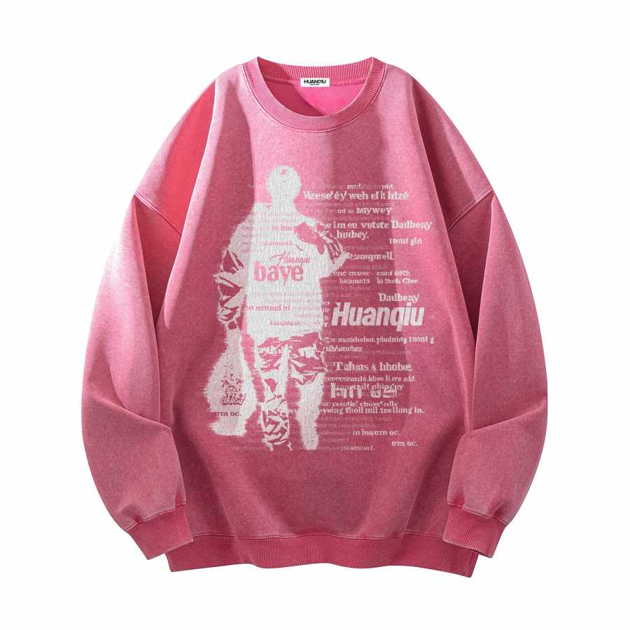 HUANQIU Sweatshirts Unisex Crew Neck Moderate Heavyweight