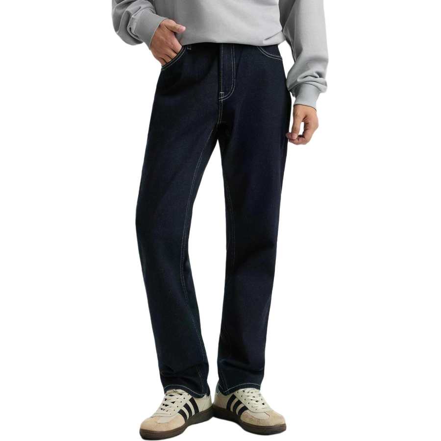 Lee Lee Jeans Men's Dark Blue Moderate Tapered Pants