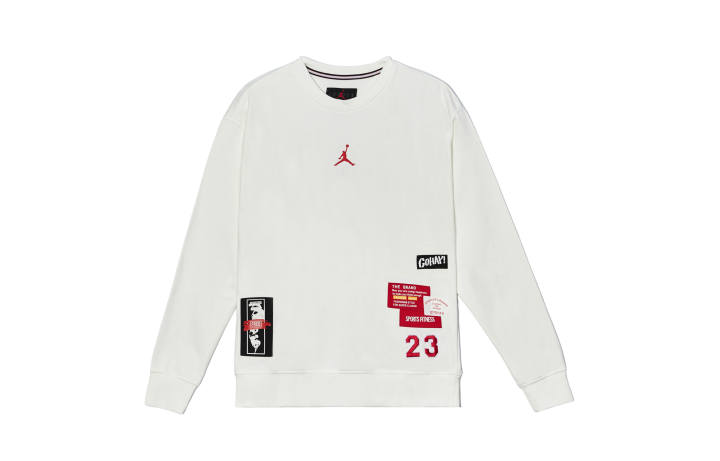 Jordan Jordan As M J Sweatshirts Men's White Crew Neck Moderate Regular