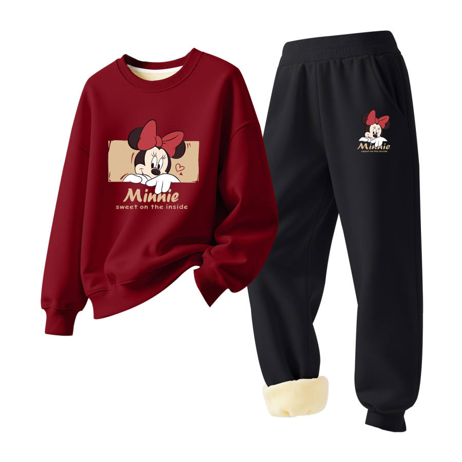 Disney Kids Casual Sportswear Crew Neck Thickened